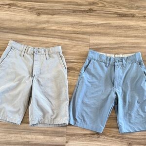 Burnside Boys Shorts Size 8, Two Pack Bundle Boys Shorts (grey and light blue)